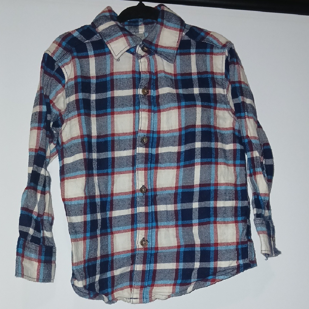 Carters 3t 3a Blue And Red Plaid Shirt Longsleeves